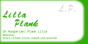 lilla plank business card